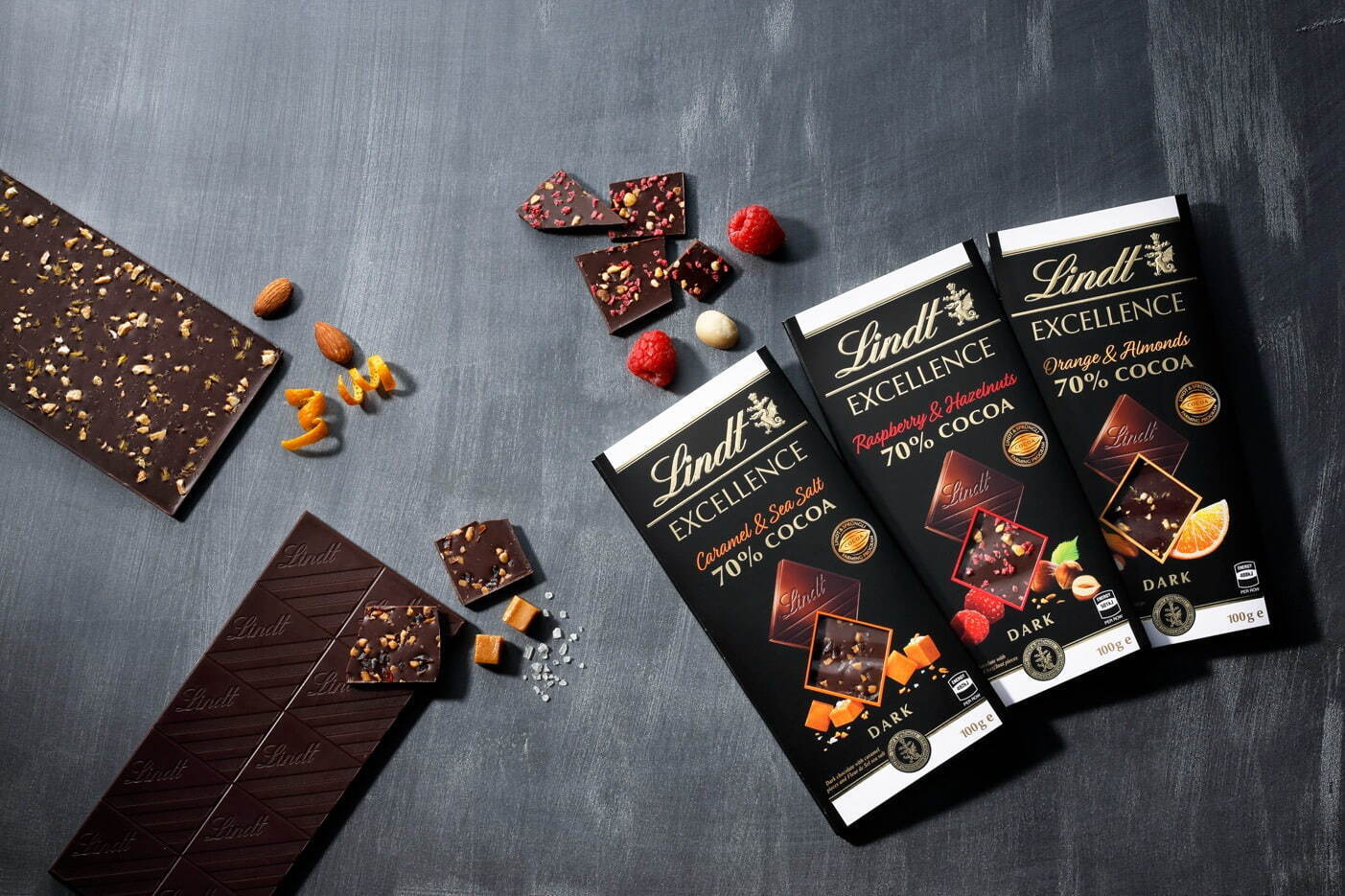 リンツ最高峰タブレットチョコ「エクセレンス」新作、フルーツ＆ナッツ