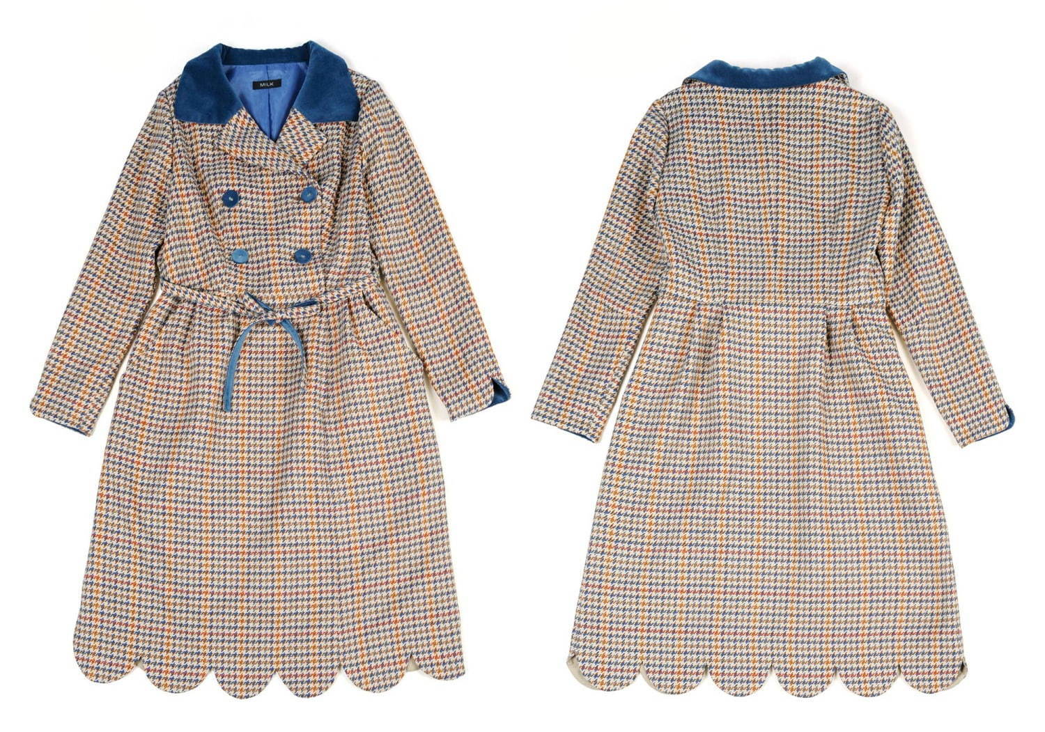 ミルク新作“探偵”風ケープマント＆サスペンダー付きパンツ、チェック柄