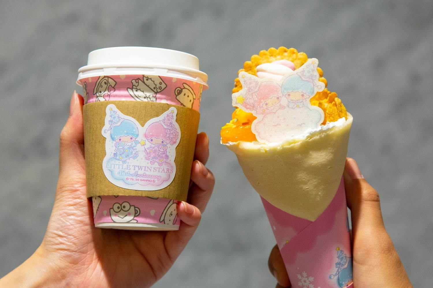 新宿サザンテラス×リトルツインスターズ、キキ＆ララカラーのライト