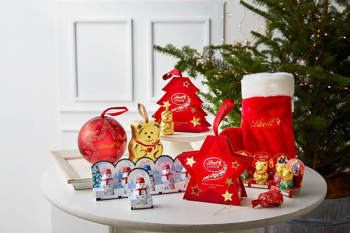 リンツ22年クリスマス、チョコ入り”テディベア型”オーナメント