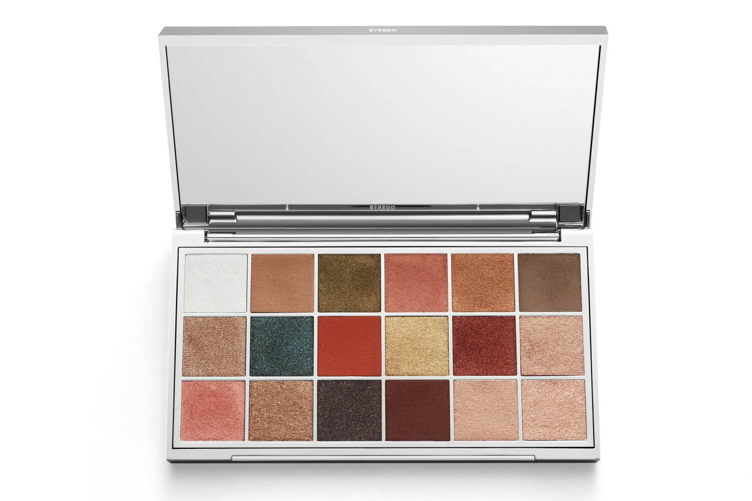 バイレード 2022年春コスメ“アースカラーだけ”の18色アイパレット、花