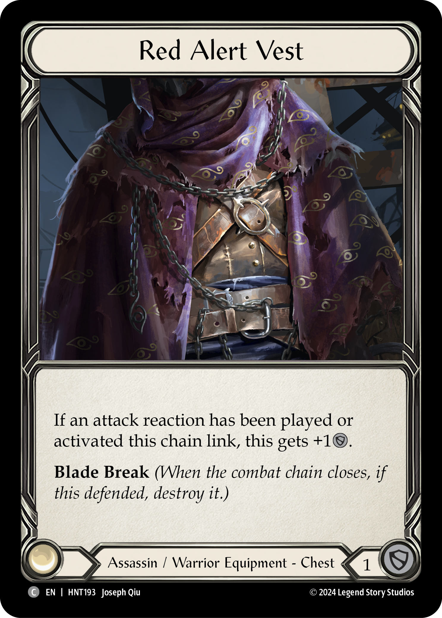 Red Alert Vest - The Hunted - Flesh & Blood TCG - FaB Foundry