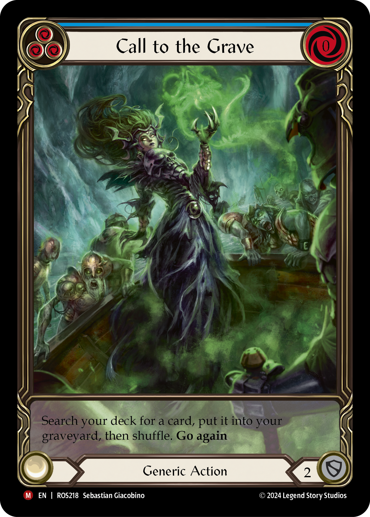 Call to the Grave - Extended Art - Rosetta - Flesh & Blood TCG