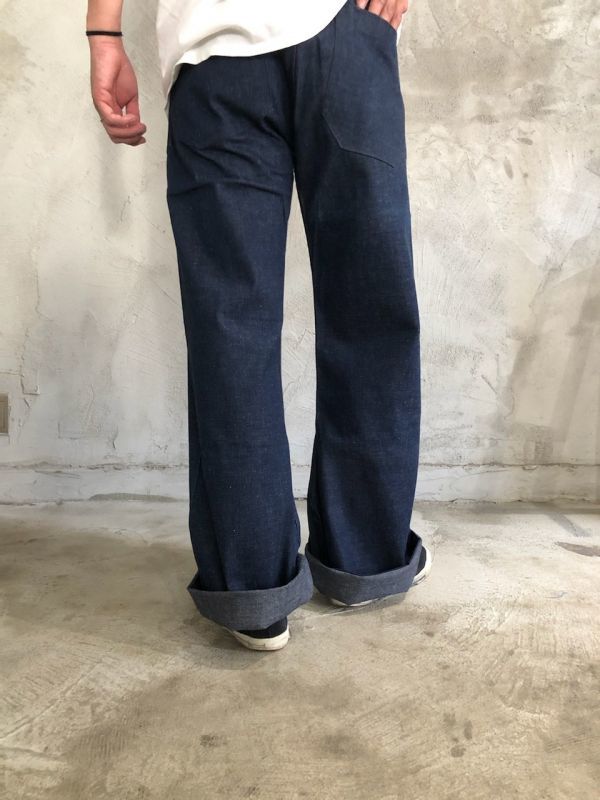 40's〜50's USN デニム巻きパンツ DEADSTOCKUSNAVYセーラーパンツ40