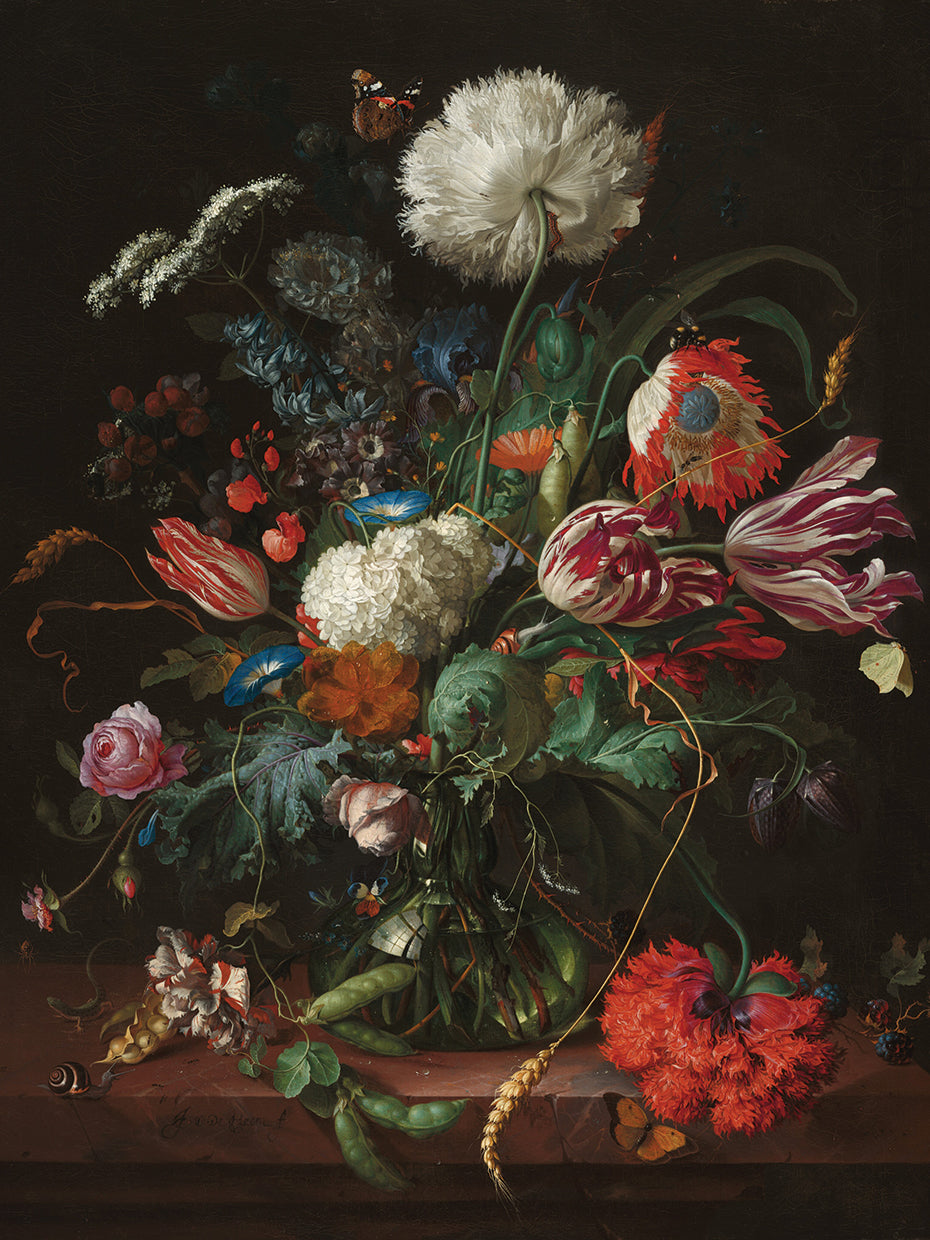 Jan Davidsz de Heem's Vase of Flowers, c. 1660 Canvas Art Prints