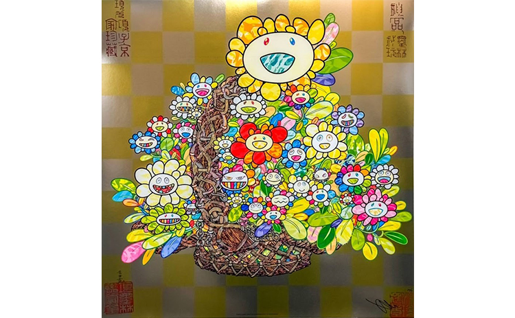 カゴに花』村上隆／Takashi Murakami | 絵画・アート販売 ギャラリー
