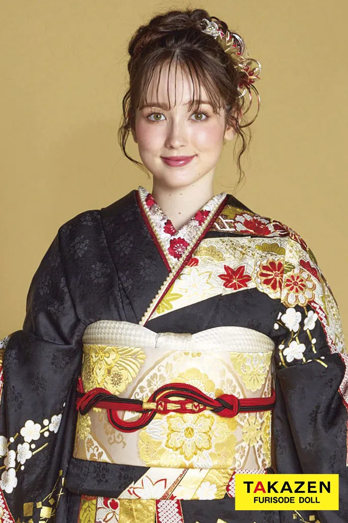 プレミアム古典 滝泰/最高級金彩刺繡絞り友禅 黒 熨斗柄 十日町市長賞