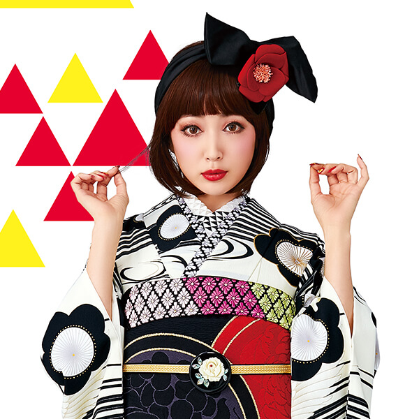 目立つ個性的レトロ 袋帯通販レンタル 黒/赤｜成⼈式の振袖ネット