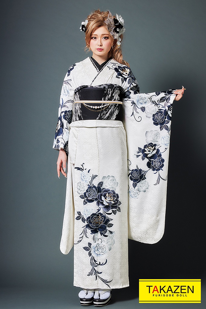 クールモード 白/紺 薔薇柄/ワンポイント柄/シンプル柄 ゆうちゃみ着用