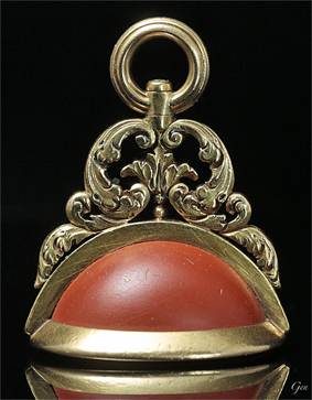 シール（フォブ） インタリオ 紋章 貴族 アンティーク