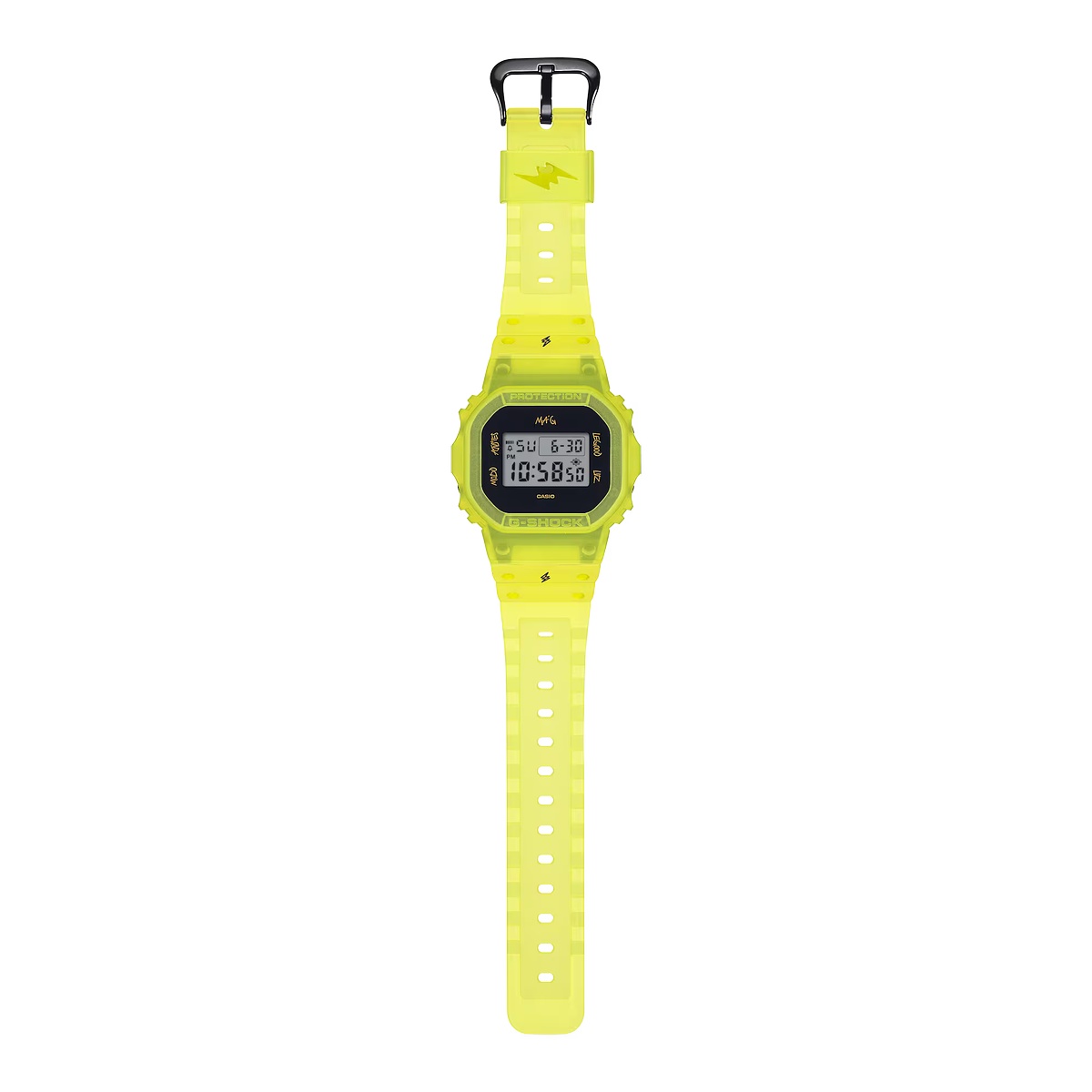 J Balvin x G-Shock DWE-5600JB-1A9 'Time Matters' yellow and black