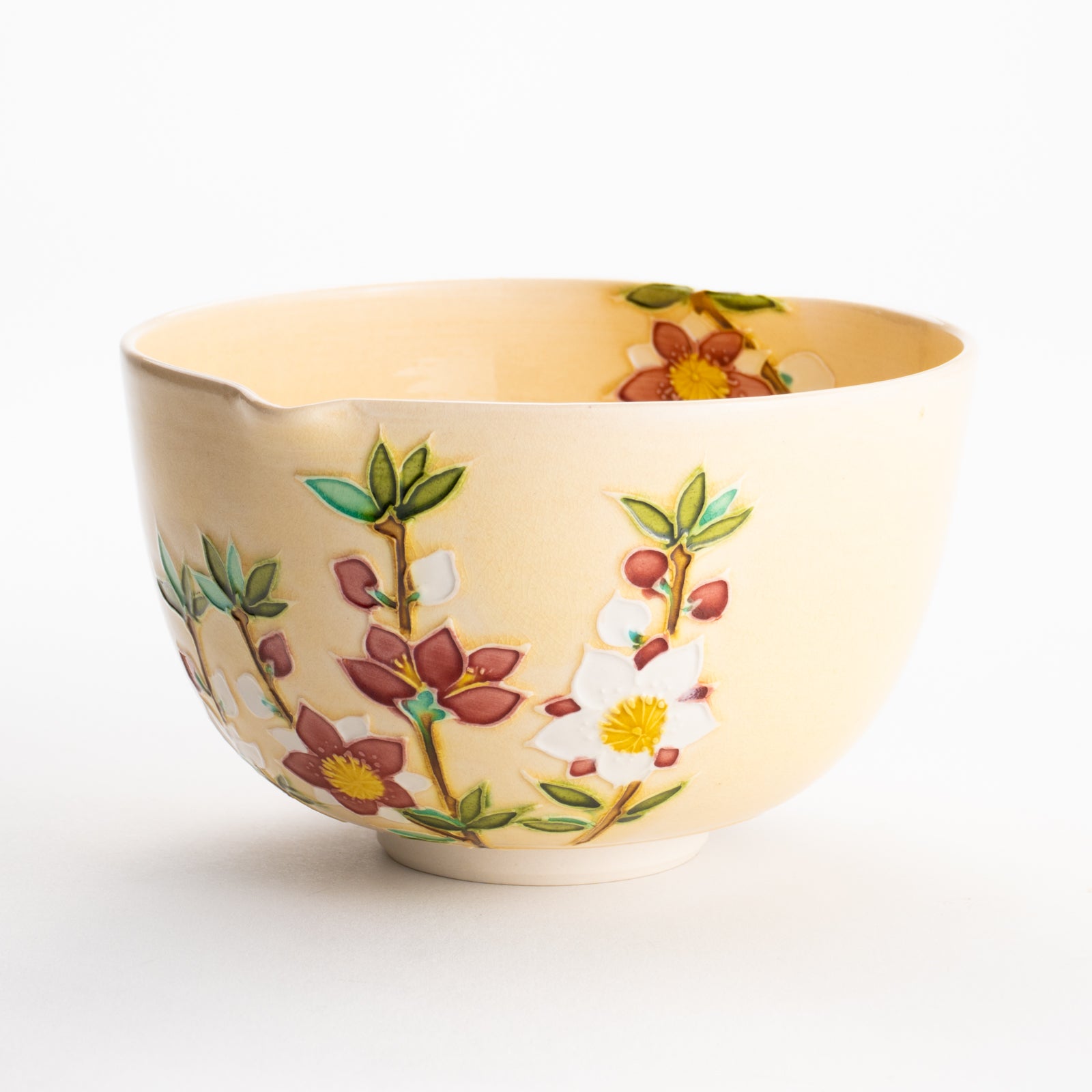 京都 清水焼】抹茶碗 桃