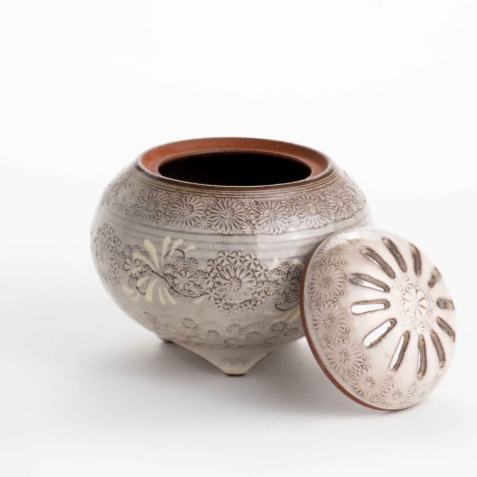 京都 清水焼】香炉 紫三島 陶楽窯｜コトポッター