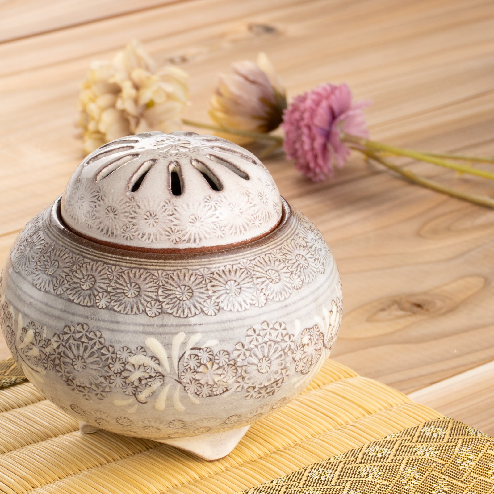 京都 清水焼】香炉 紫三島 陶楽窯｜コトポッター