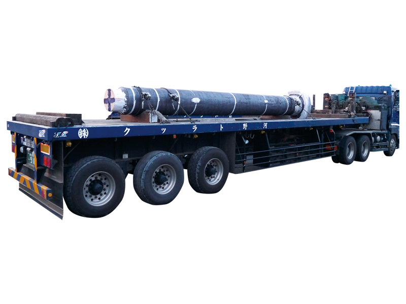 3軸6輪軽量型Vカットフラット高床トレーラー｜河野トラック株式会社