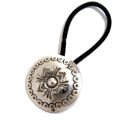 ナバホ族作 925シルバーコンチョのヘアゴム