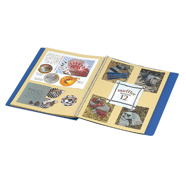 スクラップブックSスパイラルとじ・固定式A4 クラフト40枚青 | コクヨ