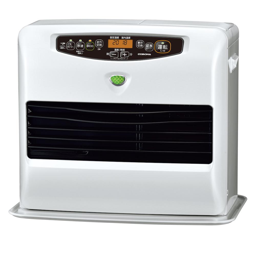コロナ 石油ファンヒーター 木造12畳 パールホワイト KCF