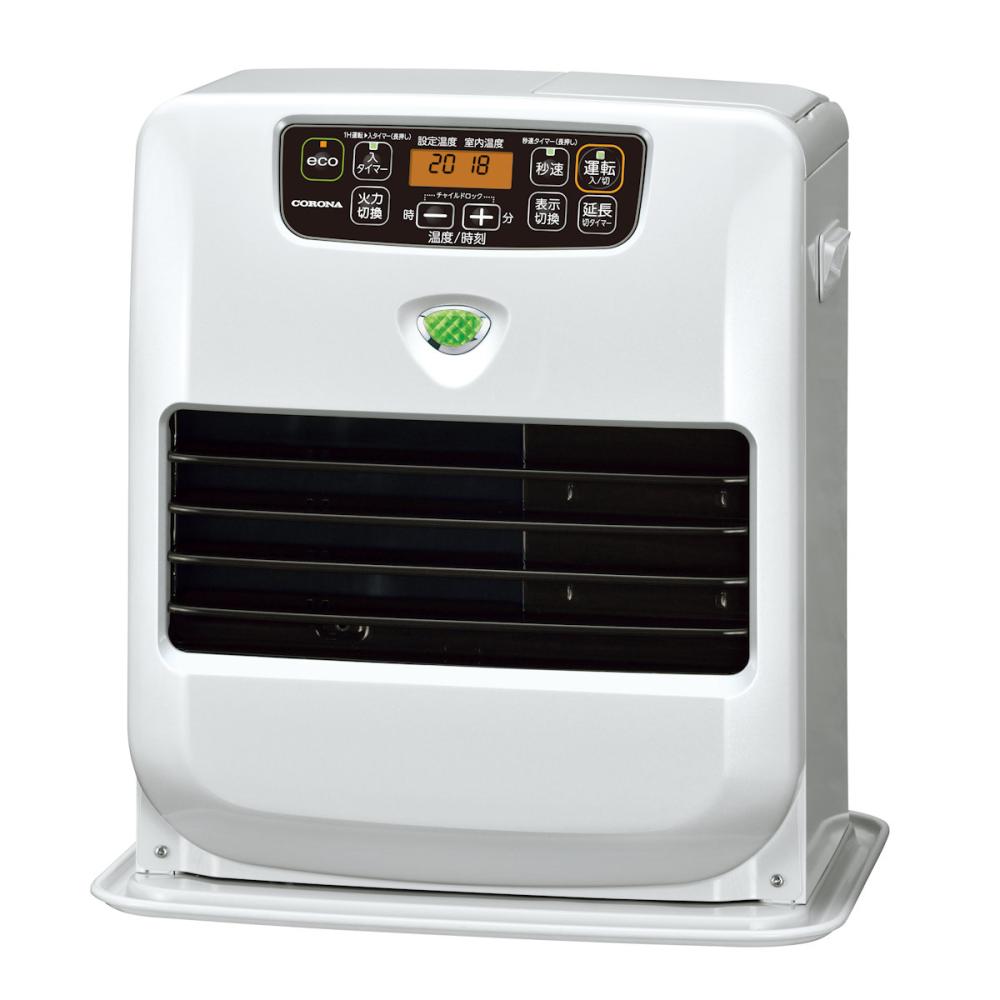 コロナ 石油ファンヒーター 木造15畳 パールホワイト KCF