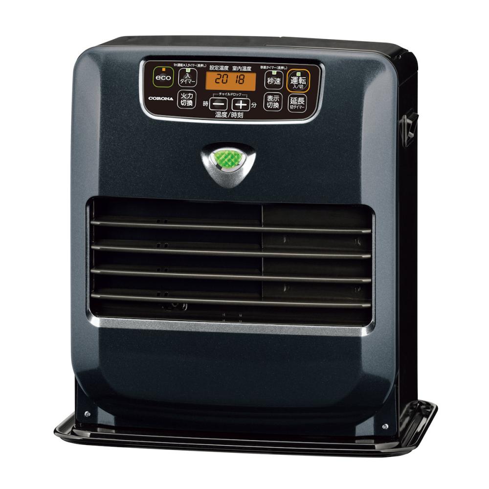コロナ 石油ファンヒーター 木造9畳 パールブラック KCF