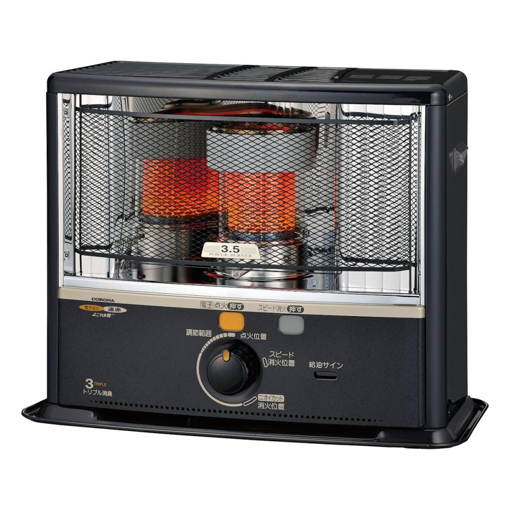 コロナ 石油ストーブ 自然通気型開放式 KCP296WY 黒木目 コロナ 石油
