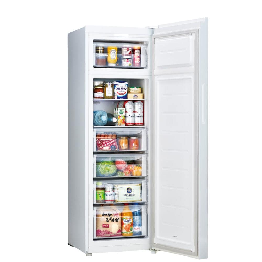 ハイアール フリーザー 前開き冷凍庫 168L ホワイト JF