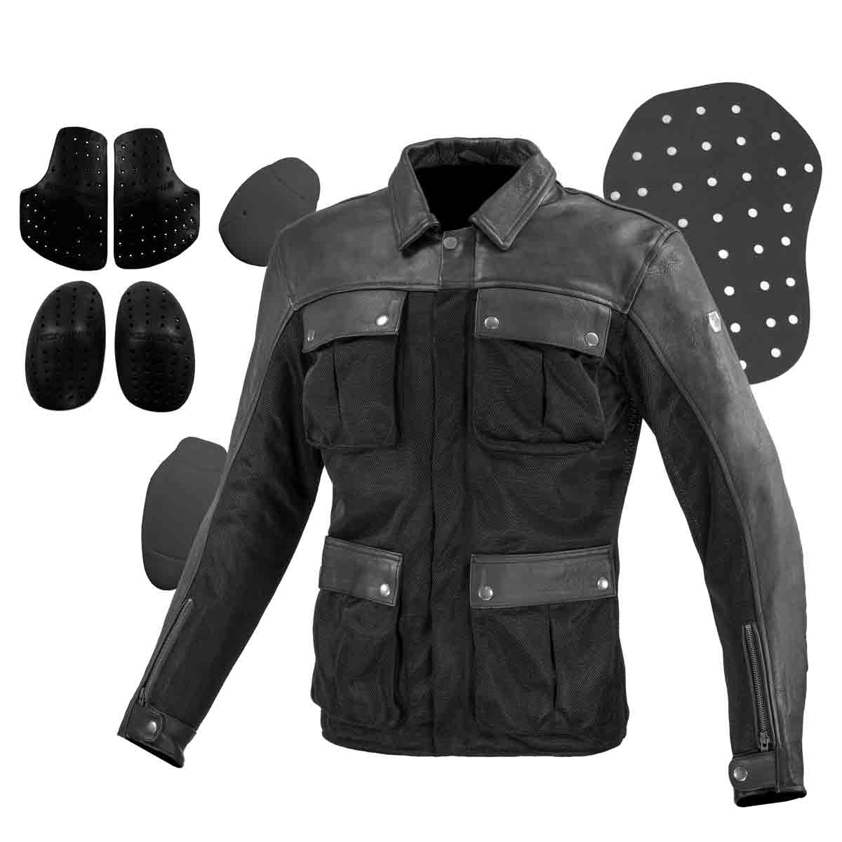 コミネ公式】JK-170 レザーメッシュロングジャケット | KOMINE