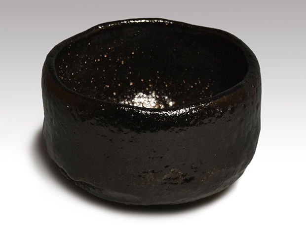 黒茶碗 三代 小川長楽(裕起夫)作 共箱 | 古美術ささき