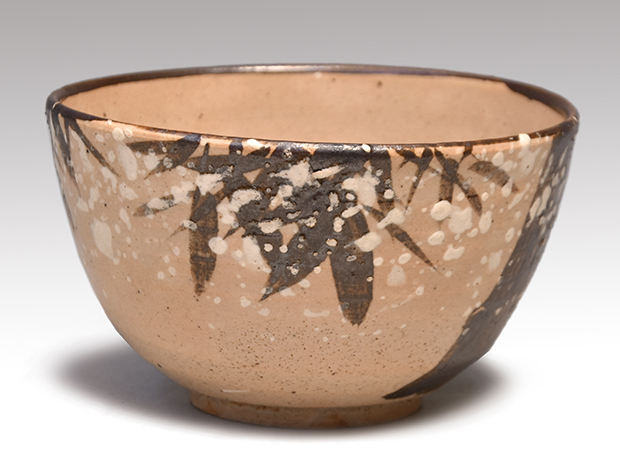 雪竹茶碗 清水楽山(作) 小堀宗明内箱書 堀田宗達外箱書 | 古美術ささき