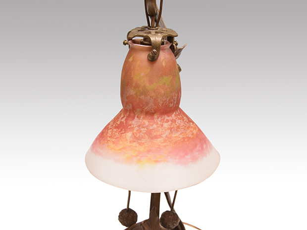 ドームナンシー 吊り卓上照明 アンテルカレール 被せガラス 高さ40cm