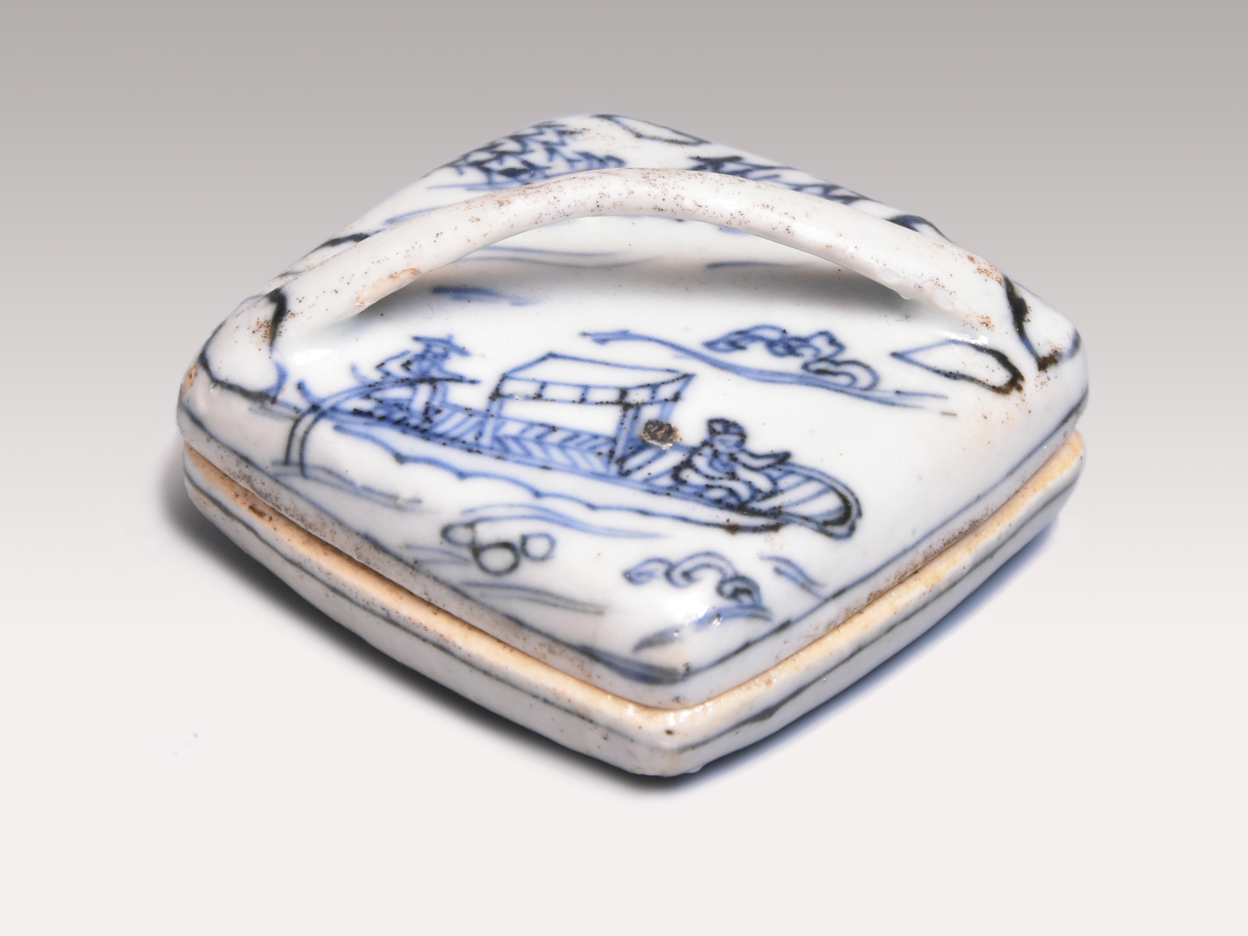 形物染付 隅田川香合 明末頃 | 古美術ささき