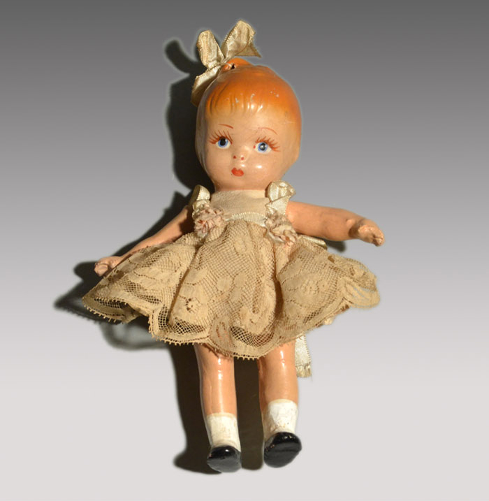 アンティーク コンポジションドール 女の子 2体 | 古美術ささき