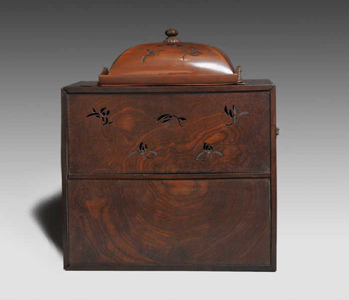 本桑製 煙草盆 硯箱付 江戸後期製 | 古美術ささき