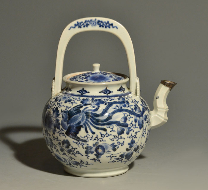 古伊万里(柿右衛門様式) 牡丹唐草に鳳凰文 水注 元禄時代 | 古美術ささき