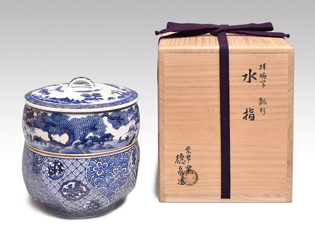 祥瑞写 瓢形水指 三代 西村徳泉（作) 共箱 未使用 | 古美術ささき