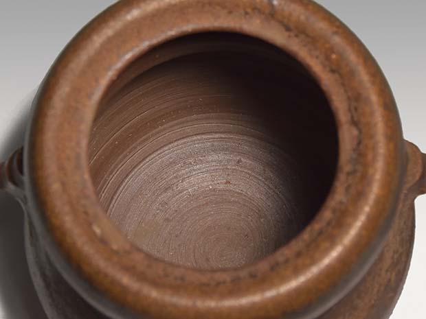 備前耳付水指 人間国宝 藤原雄（作）共箱 | 古美術ささき