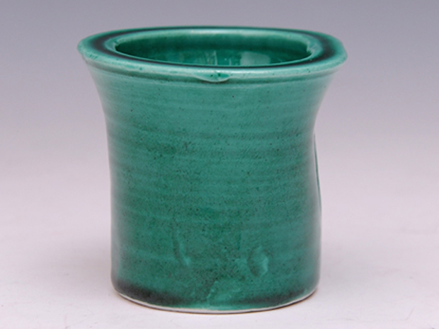 交趾写竹 蓋置 膳所焼（淡海ぜぜ） 陽炎園 共箱 | 古美術ささき