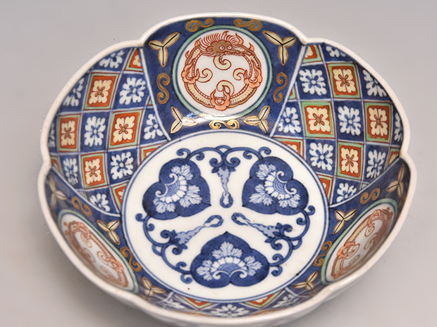 古伊万里 金彩 赤絵 白磁 向付 江戸時代 骨董 金継ぎ アンティーク 古