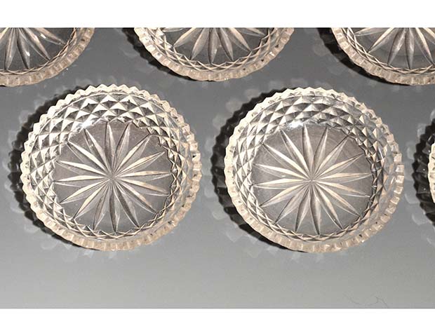 江戸末～明治時代 ギヤマン 切子小皿 7客 | 古美術ささき