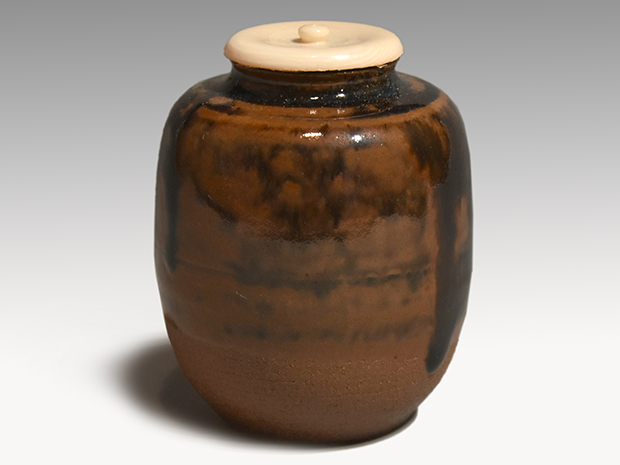 茶道具】市野陶勝造 丹波焼肩衝茶入（共箱） 茶道具】市野陶勝造 丹波