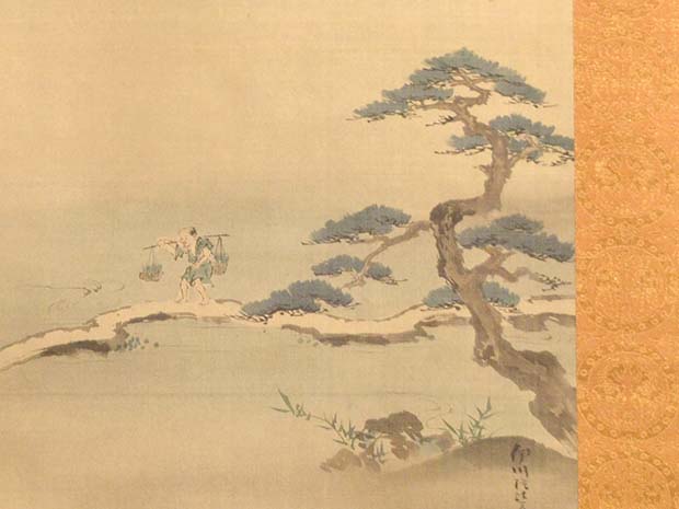 狩野伊川院 耕作図 絹本対幅特上表具 | 古美術ささき