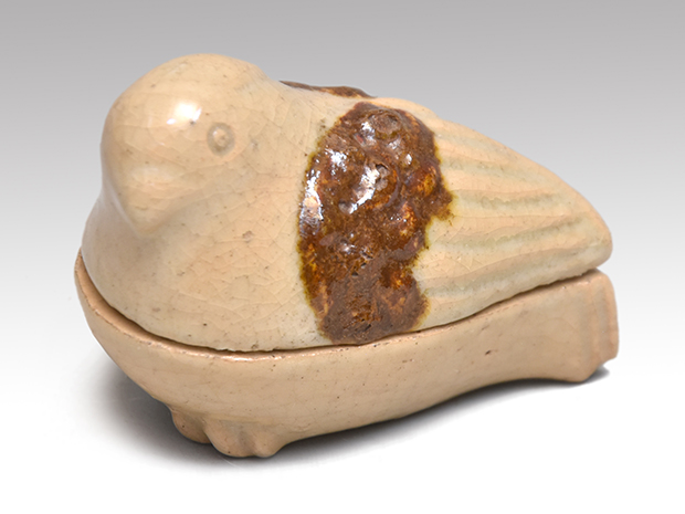 鳥香合 七代 楽 長入（作） 共箱 十二代 楽 弘入箱書 | 古美術ささき