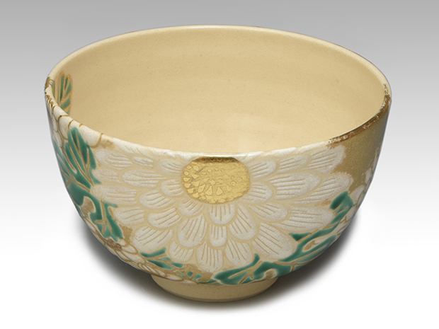 豪華菊画茶碗 二代 久世久宝(作) 共箱 | 古美術ささき