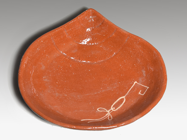 三代 中村道年（造）赤楽 宝尽向付5枚 共箱 八事窯 | 古美術ささき