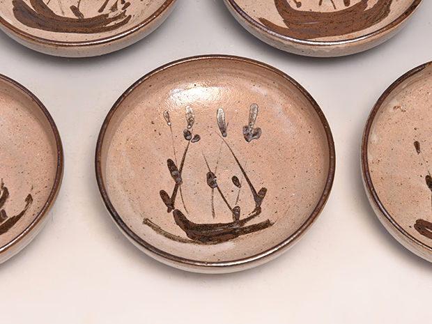 絵唐津草花文皿 5客 西岡小十（造）共箱 | 古美術ささき