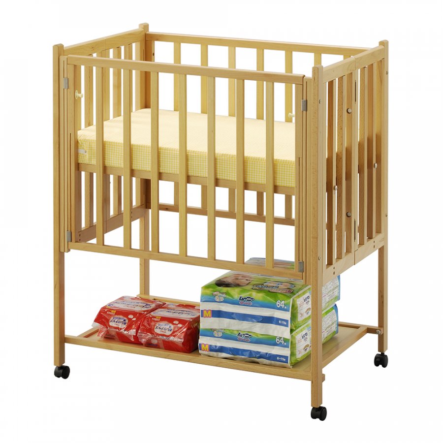 折りたたみコンパクトミニベビーベッド（ナチュラル）」について