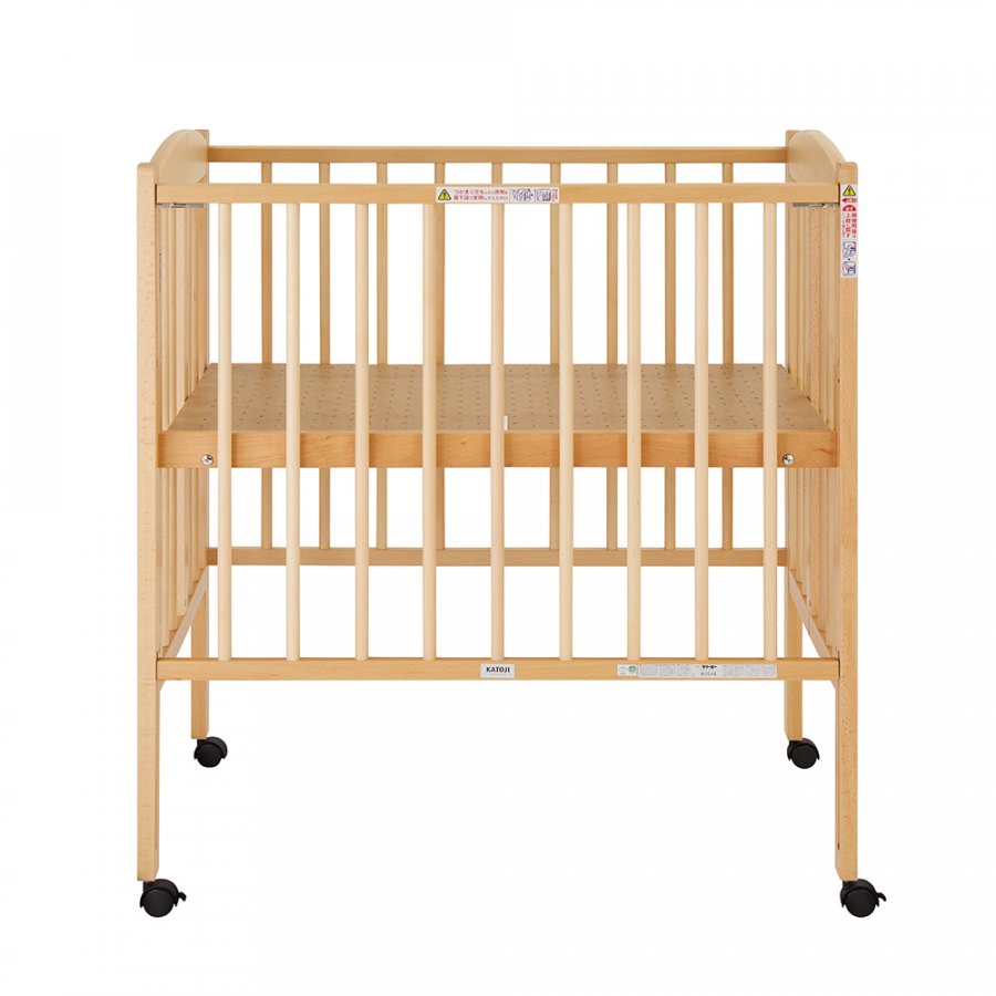 日本製 折りたたみミニベビーベッド ハイタイプ （ナチュラル
