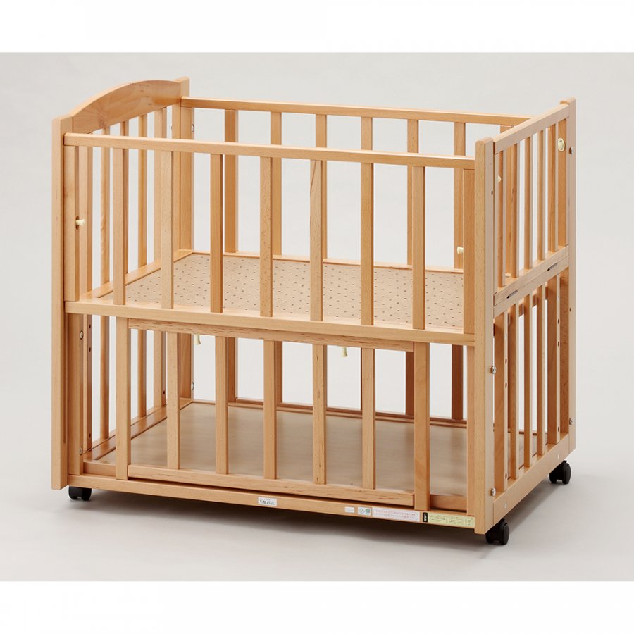 日本製 スリーオープンベビーベッド b-sideDX ミニ（ナチュラル