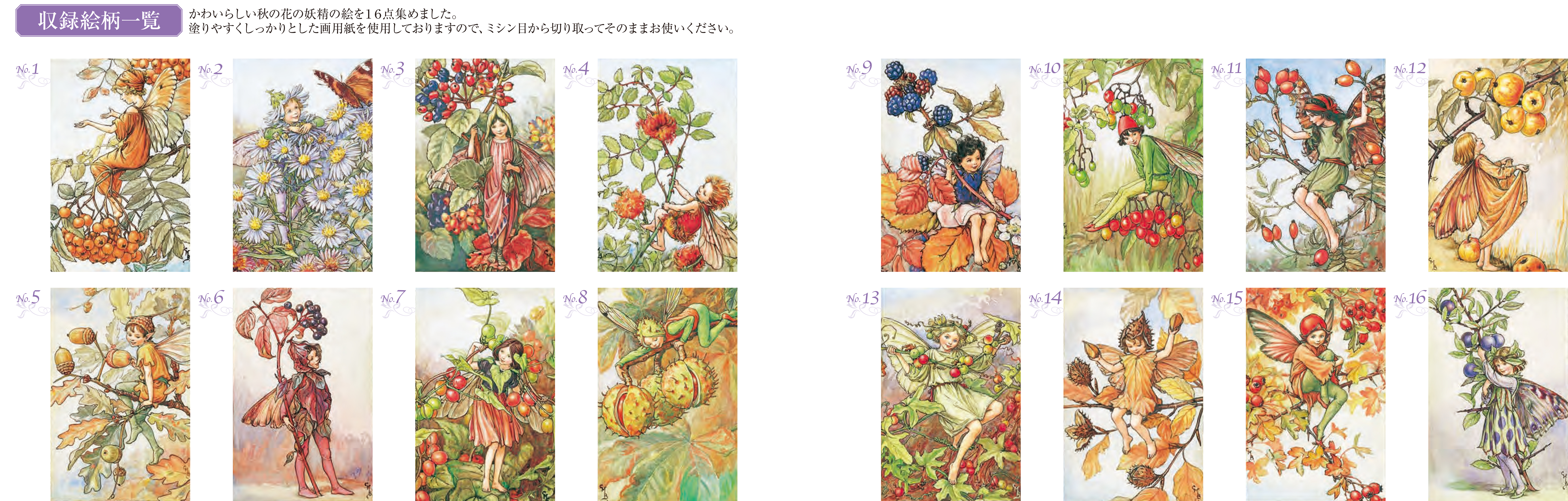 大人の塗り絵 POSTCARD BOOK 秋の花の妖精編 :シシリー