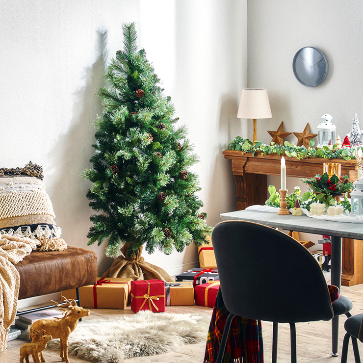 2way！ハーフ コーナー】クリスマスツリー Luminous(ルミナス) 120cm